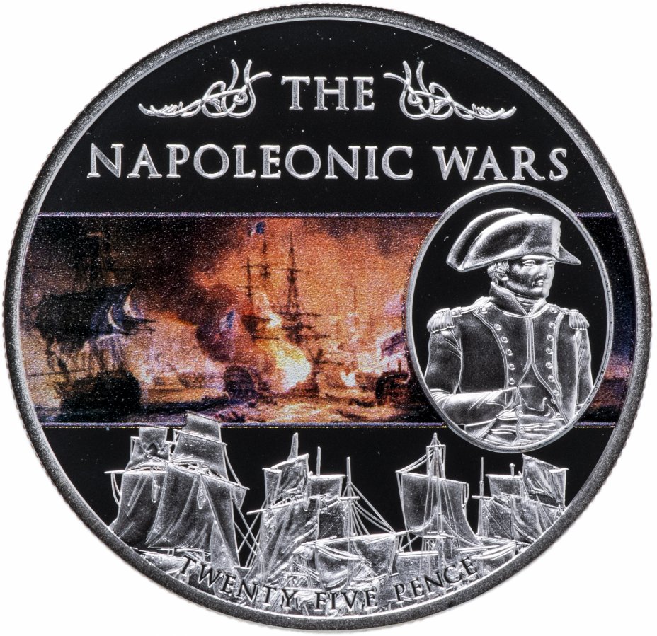 купить Остров Святой Елены 25 пенсов 2013 "Наполеоновские войны"
