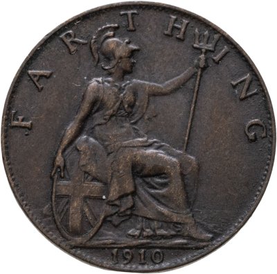 купить Великобритания 1 фартинг (farthing) 1910
