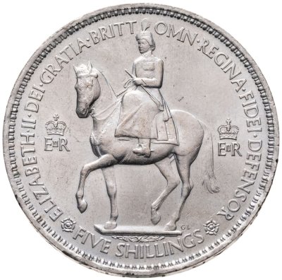купить Великобритания 5 шиллингов 1953 "Коронация Королевы Елизаветы II" в оригинальной капсуле