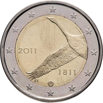 купить Финляндия 2 евро 2011 "200 лет Банку Финляндии"