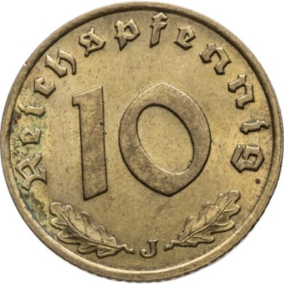 купить Германия (Третий рейх) 10 рейхспфеннигов (reichspfennig) 1938 J