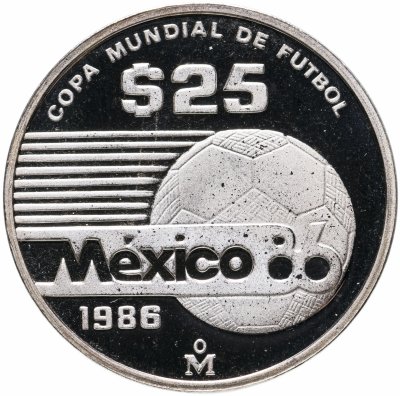 купить Мексика 25 песо (pesos) 1986 Чемпионат мира по футболу 1986