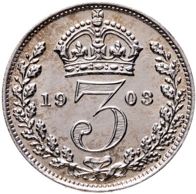 купить Великобритания 3 пенса 1903 Маунди - Эдуард VII