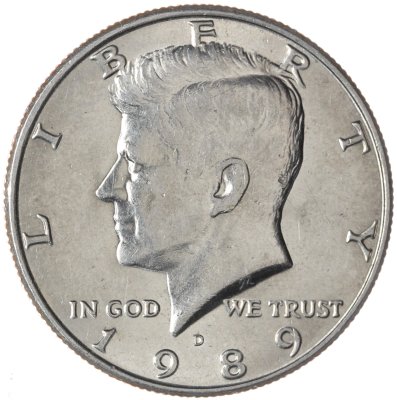 купить США 50 центов (1/2 доллара, half dollar) 1989 D "Kennedy Half Dollar"