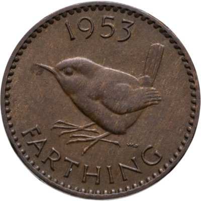 купить Великобритания 1 фартинг (farthing) 1953