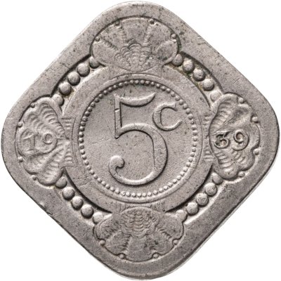 купить Нидерланды 5 центов (cents) 1939