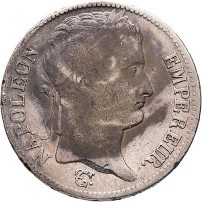 купить Франция 5 франков (francs) 1814, с портретом Наполеона I Бонапарта