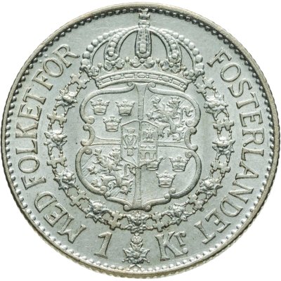 купить Швеция 1 крона 1935 Густав V