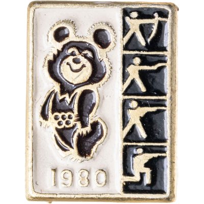 купить Значок с видами стрелковых соревнований на Играх XXII летней Олимпиады Москва-1980 (серия "Пиктограммы"), СССР, Всероссийское хоровое общество, 1980-е гг.