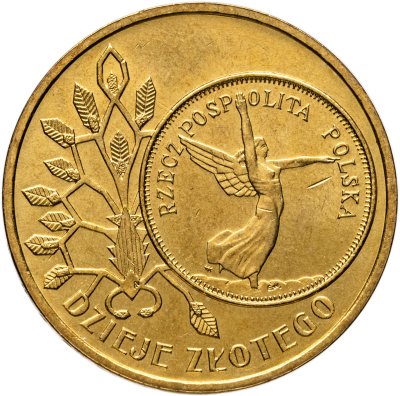 купить Польша 2 злотых 2007 "История польского злотого: Ника на 5 злотых 1928 года"