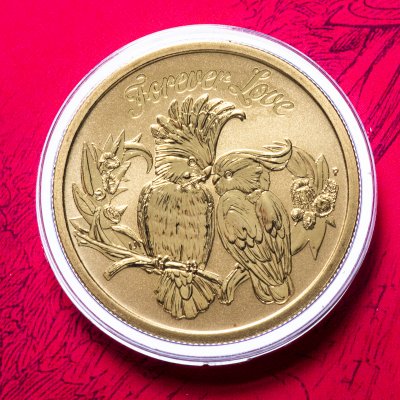купить Тувалу 1 доллар (dollar) 2014 "Любовь навсегда" (в конверте с маркой)