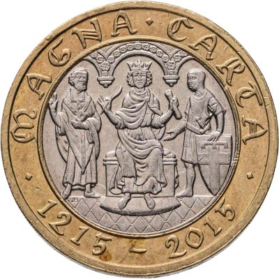 купить Великобритания 2 фунта (pounds) 2015 "800 лет Великой хартии вольностей"