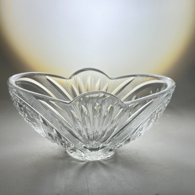 купить Салатник миниатюрный с геометрическим декором, стекло, штамп, алмазная грань, СССР, 1960-1980 гг.