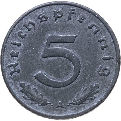 купить Германия (Третий рейх) 5 рейхспфеннигов (reichspfennig) 1941, знак монетного двора: "A" - Берлин