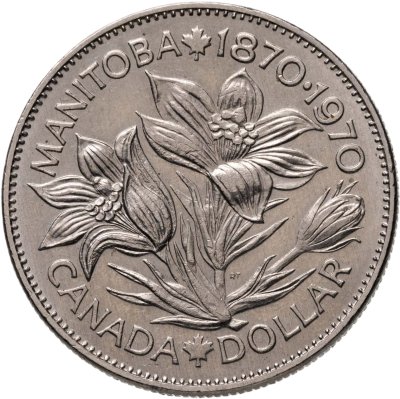 купить Канада 1 доллар (dollar) 1970 "100 лет со дня присоединения Манитобы"