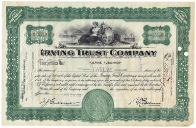купить Акция США Irving Trust Company 1929- 1935 гг.