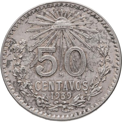 купить Мексика 50 сентаво (centavos) 1939