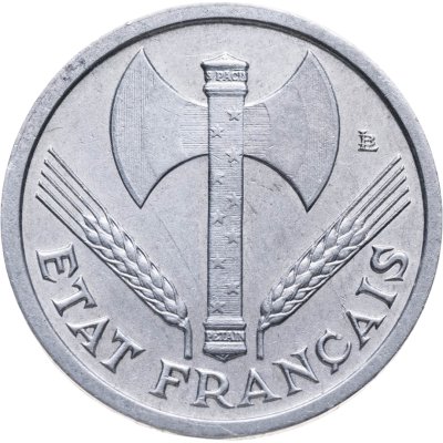 купить Франция 1 франк (franc) 1944 ÉTAT FRANÇAIS Без отметки монетного двора