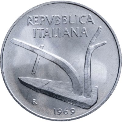 купить Италия 10 лир (lire) 1969-1983, случайный год