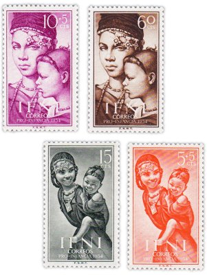 купить Испания, Ифни набор из 4 марок 1954