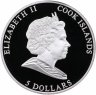 Купить Острова Кука 5 долларов 2011 Proof "Лунный календарь - Год кролика - 2 зайца"  в футляре с сертификатом