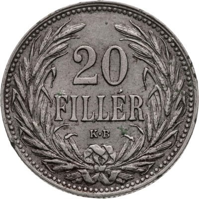 купить Австро-Венгрия 20 филлеров (filler) 1908 для Венгрии