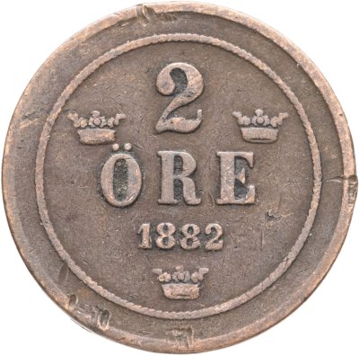 купить Швеция 2 эре (ore) 1882
