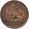 Купить Бельгия 2 сантима (centimes) 1911 Надпись на голландском - 'ALBERT KONING DER BELGEN'