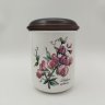 Купить Банка "Lathyrus tuberosus" ("Латирус бугристый") для сыпучих продуктов (для чая, специй), серия "Botanica", фарфор, деколь, дерево (крышка), Villeroy & Boch, Люксембург, 1980-2002 гг.