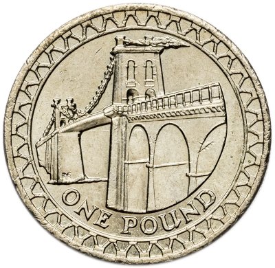 купить Великобритания 1 фунт (pound) 2005 "Висячий мост через Менай"