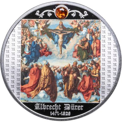 купить Камерун 500 франков 2021 "Альбрехт Дюрер - Поклонение троице" в футляре, с сертификатом