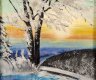 Купить Картина "Зимний пейзаж", оформленная в раму, фанера, гуашь, Российская Федерация, 2005 г.