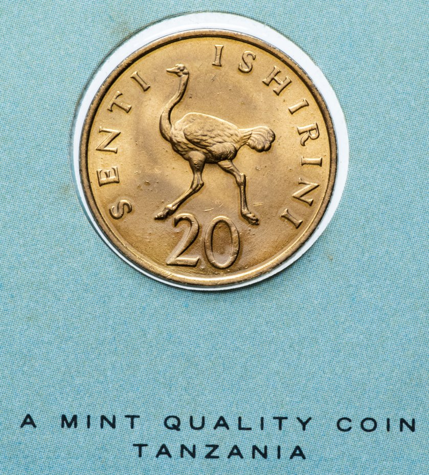 купить Серия "Птицы на монетах мира" - Танзания 20 центов (cents) 1979 (в буклете)