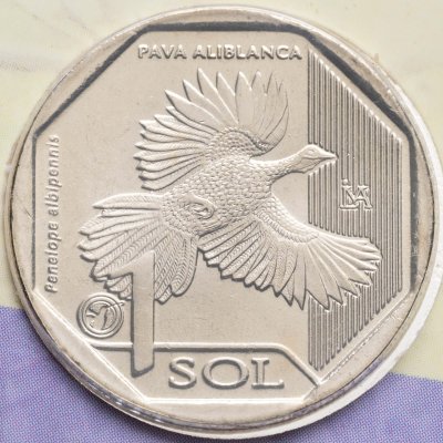 купить Перу 1 соль 2018 Белокрылый Гуан, в буклете