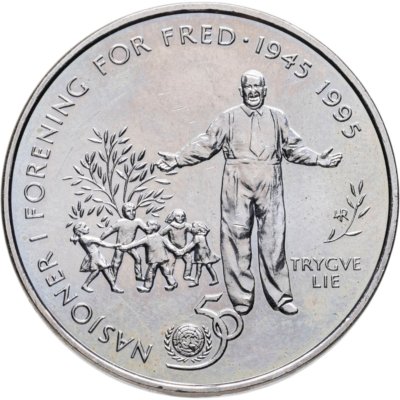 купить Норвегия 5 крон 1995 "50 лет Организации Объединенных Наций"