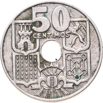 купить Испания 50 сентимо (centimos) 1963