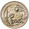 Купить США 1 доллар (dollar) 2019 P "Коренные Американцы - Космическая Программа"