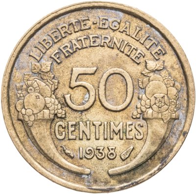 купить Франция 50 сантимов (centimes) 1938