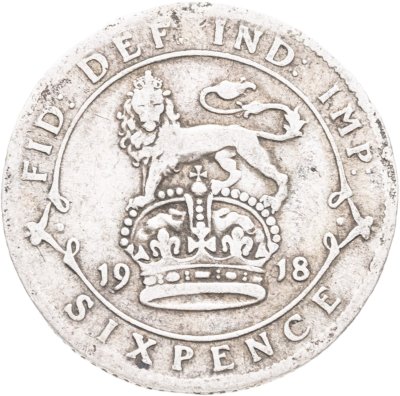 купить Великобритания 6 пенсов (pence) 1918