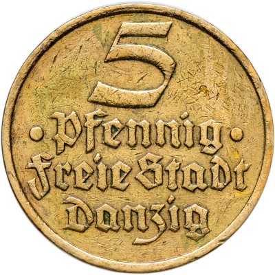 купить Данциг 5 пфеннигов (pfennig) 1932