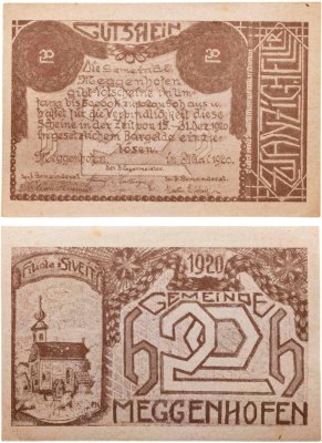 купить Австрия 20 геллеров 1920