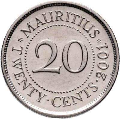 купить Маврикий 20 центов 2001