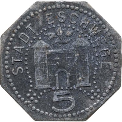 купить Германия (нотгельды) 5 пфеннигов 1917 "Город Эшвеге"
