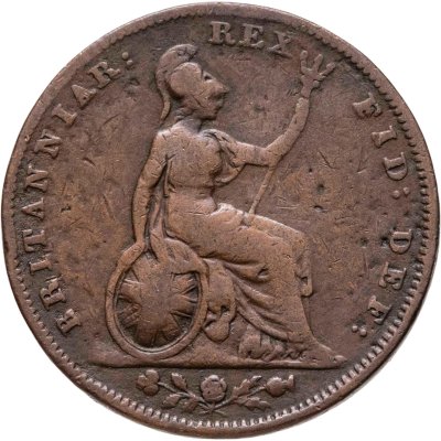 купить Великобритания 1 фартинг (farthing) 1831