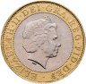 Купить Великобритания 2 фунта (pounds) 2002 "XVII Игры Федерации Содружества наций - флаг Англии"