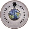 Купить Острова Кука 1 доллар 2008 "1-й человек в открытом космосе. Юрий Гагарин" в футляре
