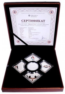 Купить Остров Ниуэ 2 доллара 2012 "Царское село", набор из 5 монет в футляре
