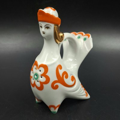 купить Солонка "Сирин", фарфор, крытье, золочение, Ленинградский фарфоровый завод (ЛФЗ), СССР, 1970-1992 гг.