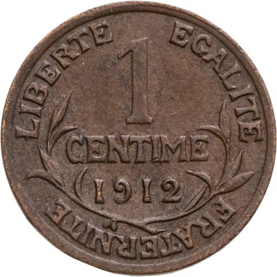 купить Франция 1 сантим (centime) 1912
