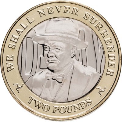 купить Остров Мэн 2 фунта 2019 "День Д - Черчилль"
